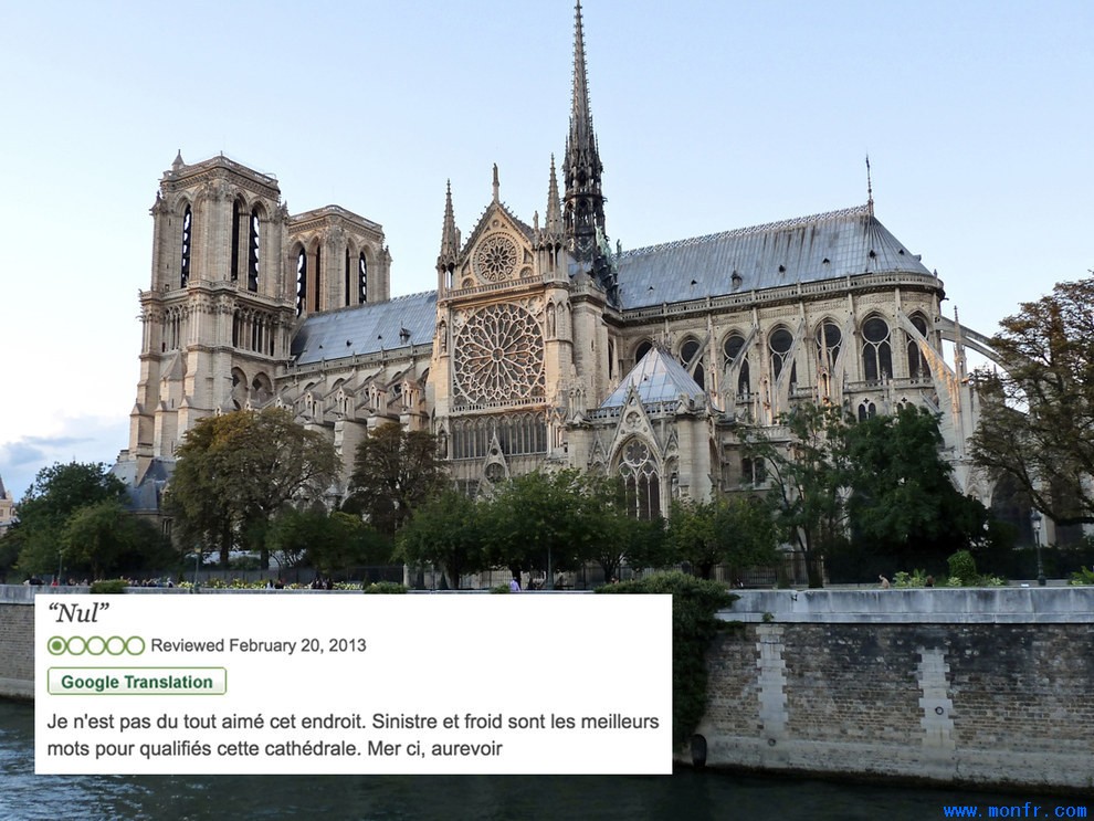 Notre Dame de Paris: «Sinistre et froid.»