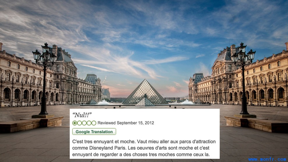 Le Louvre: «Vaut mieu aller aux parcs d'attraction comme Disneyland Paris.»