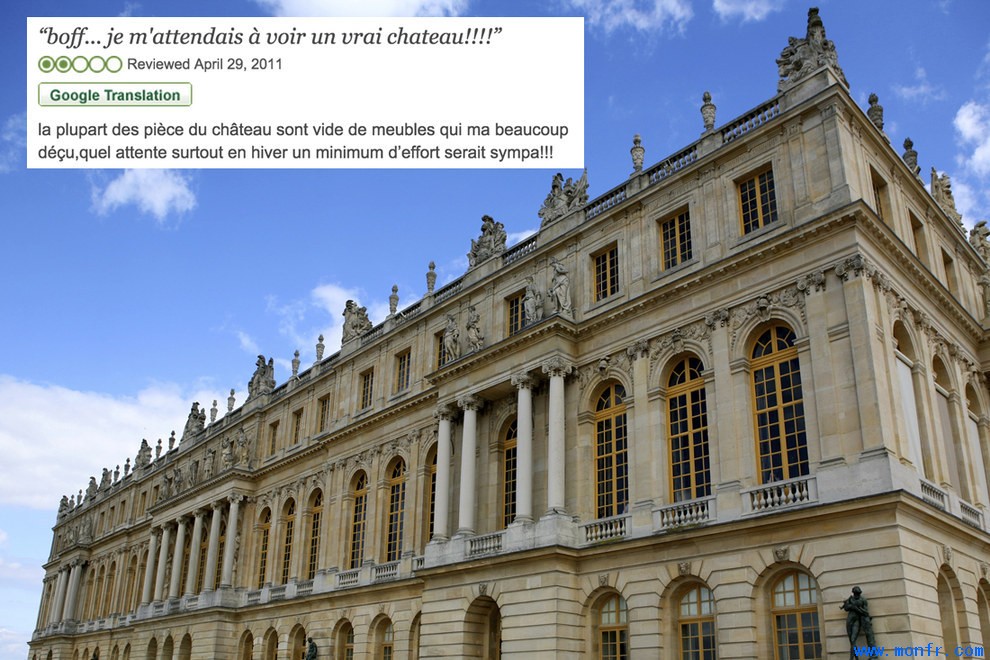 Le château de Versailles: «Je m'attendais à voir un vrai chateau!!!!»