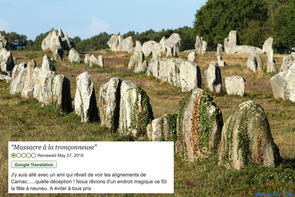 Les alignements de Carnac: «Massacre à la tronçonneuse.»