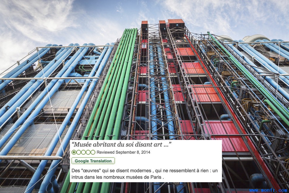 Le Centre Pompidou: «Du soi disant art...»
